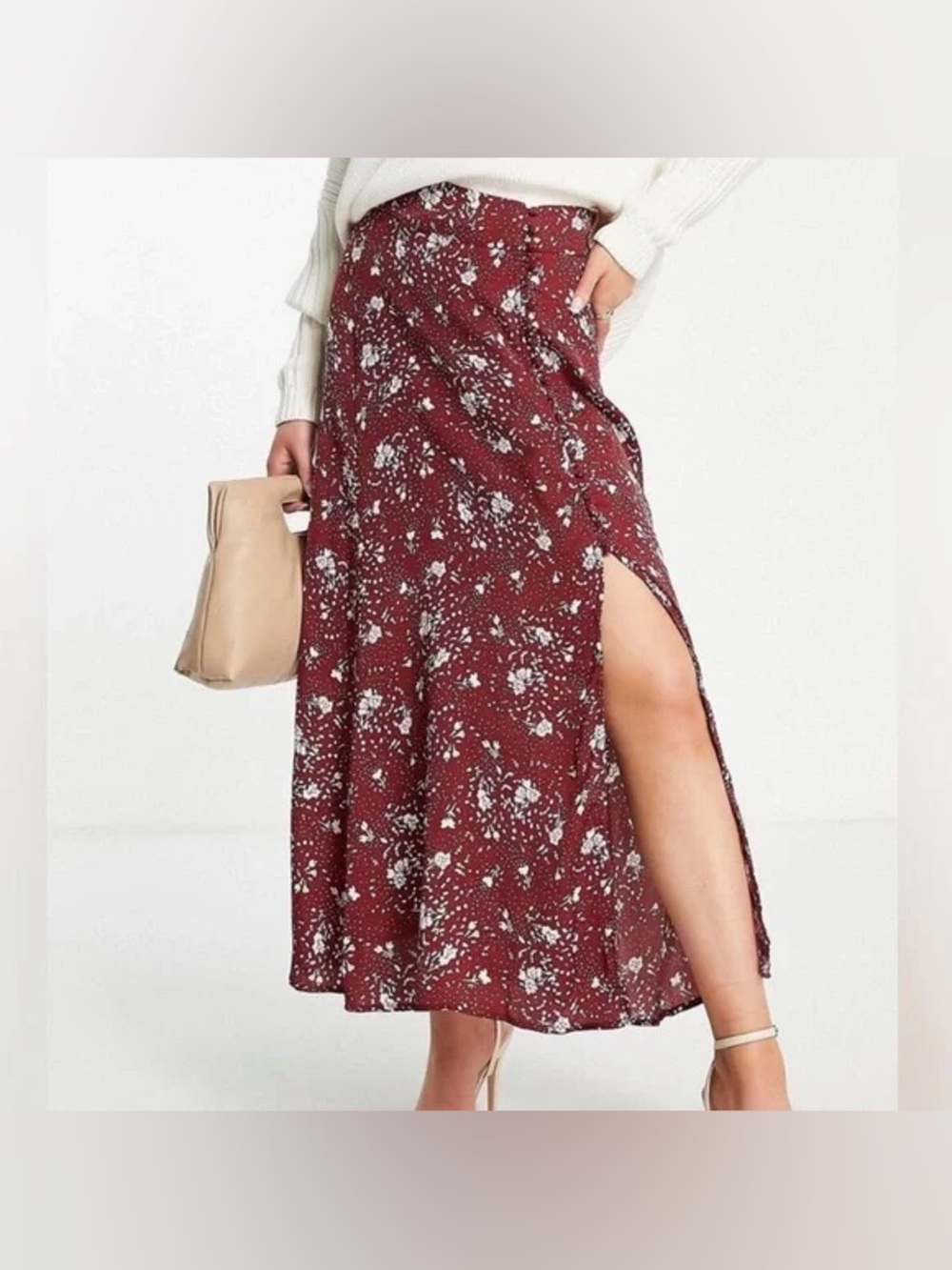 Free People CCO SALE Button Down Sammy Floral Print Skirt Size 4